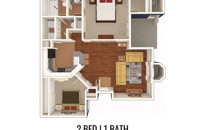 2 beds, 1 bath, 803 sqft, $2,790, Unit 203