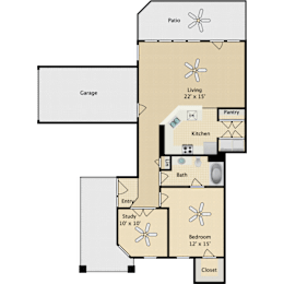 1 bed, 1 bath, 1,022 sqft, $1,703