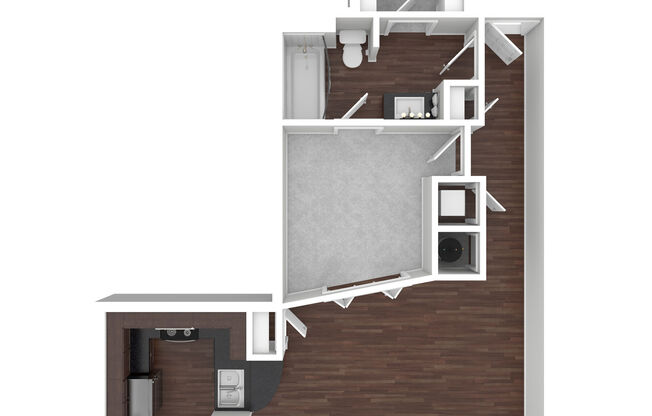 Studio, 1 bath, 827 sqft, $1,585