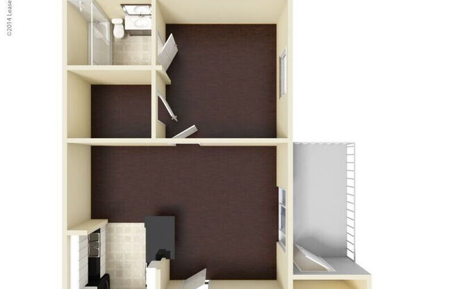 1 bed, 1 bath, 536 sqft, $1,065