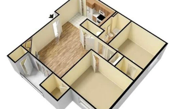 2 beds, 1 bath, 1,090 sqft, $1,323