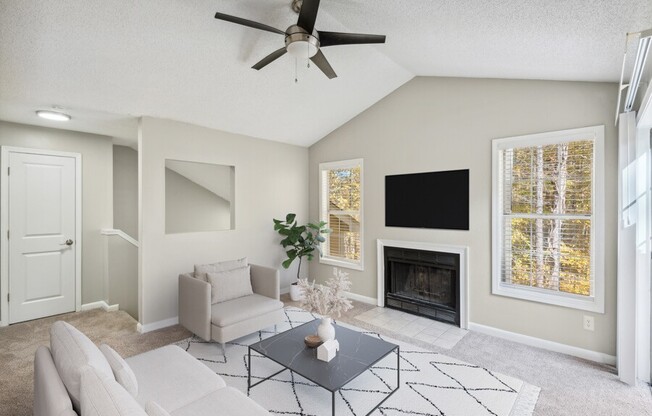 Model apartment living room