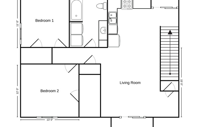 2 beds, 1 bath, 970 sqft, $1,474, Unit SB 1635-07