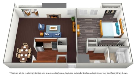 1 bed, 1 bath, 684 sqft, $1,330