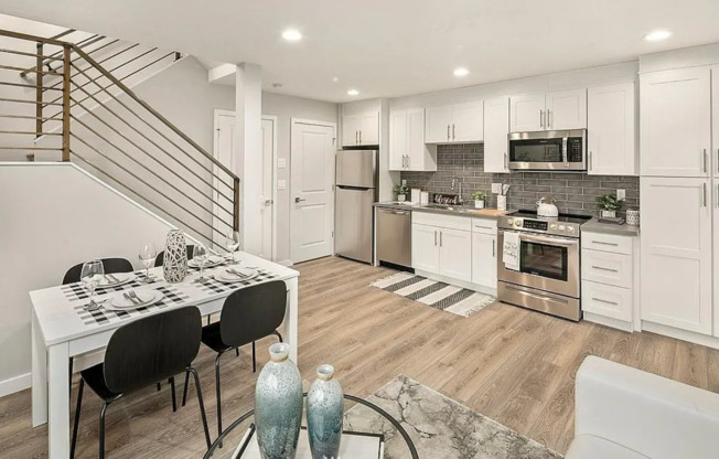 Contemporary 2-Bed Townhome with Rooftop Deck, A/C & EV Setup