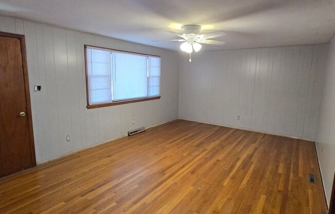 3-4 bedroom ranch with attached garage, fenced in yard and shed