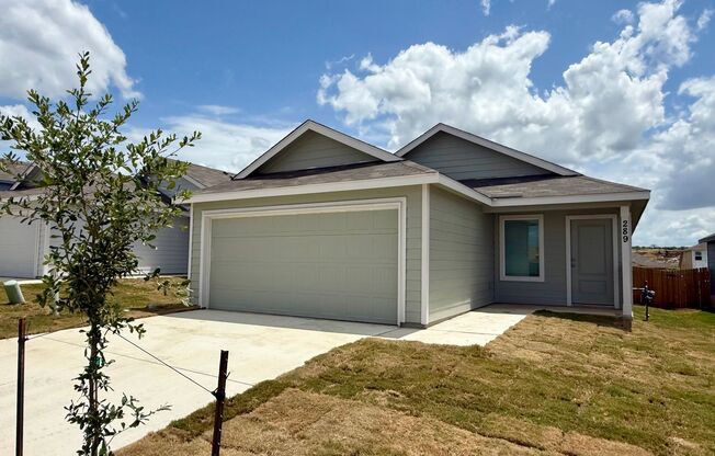 Brand NEW 4-bedroom, 2-bathroom home for lease in a fabulous New Braunfels neighborhood!