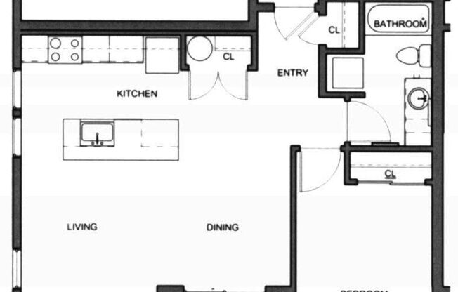 1 bed, 1 bath, 676 sqft, $1,540, Unit 1-215