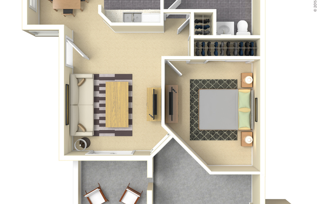 1 bed, 1 bath, 574 sqft, $1,477