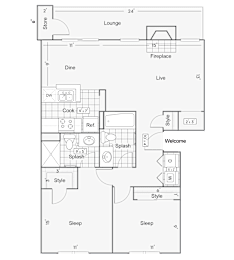 2 beds, 2 baths, 987 sqft, $2,703