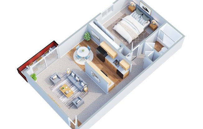 1 bed, 1 bath, 575 sqft, $1,350, Unit 76