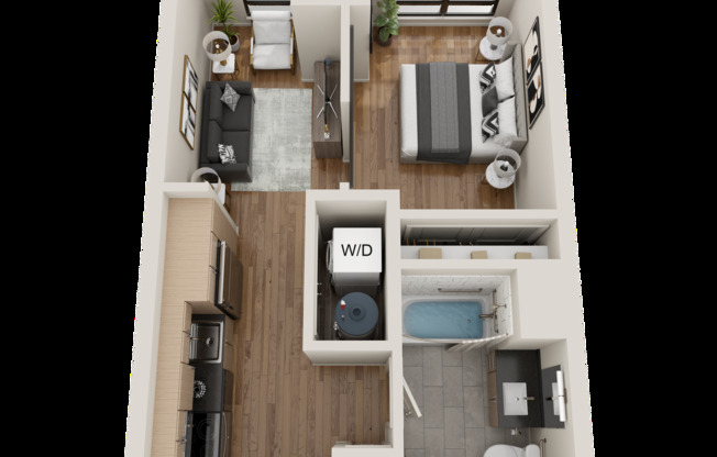 Studio, 1 bath, 454 sqft, $1,810, Unit 128