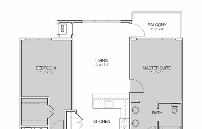 2 beds, 2 baths, 1,192 sqft, $1,950, Unit C302