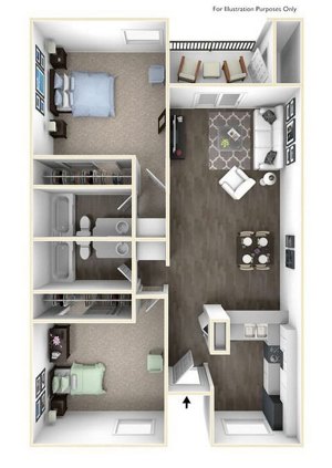 2 beds, 2 baths, 920 sqft, $2,828