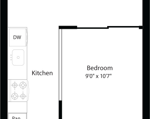 1 bed, 1 bath, 587 sqft, $1,804, Unit 214