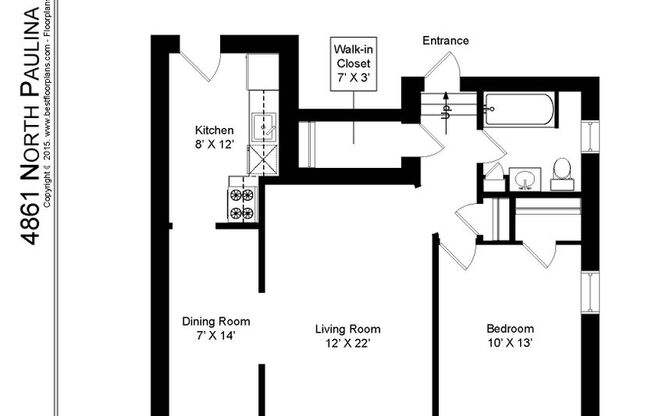 1 bed, 1 bath, 820 sqft, $1,950, Unit 4861P-G