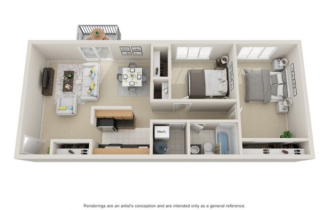 2 beds, 1 bath, 975 sqft, $1,575, Unit 209