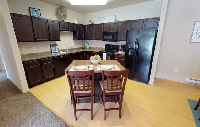 kitchen, island at Stonebridge Villas Apartments, Minot, ND, 58703