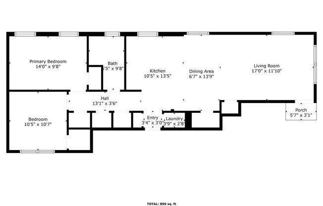 2 beds, 1 bath, 865 sqft, $1,699, Unit 1A