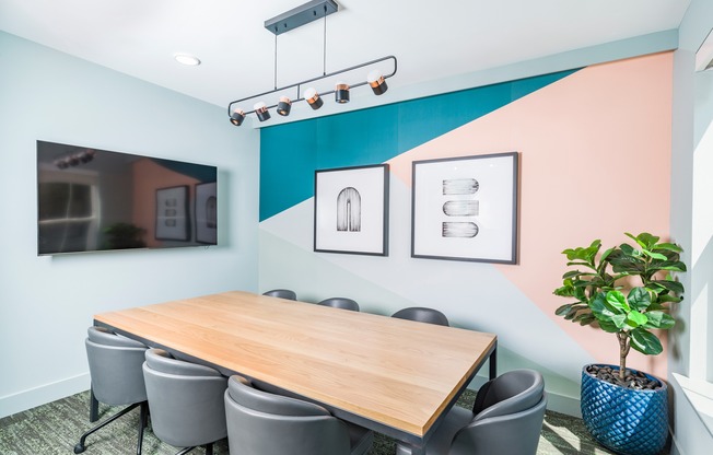 Our community provides coworking lounge areas with comfortable seating, along with a private conference room to help you get your work done.