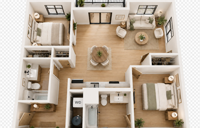 2 beds, 2 baths, 998 sqft, $1,700, Unit D-304