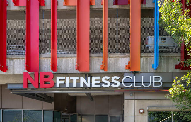 the front of a fitness club at Boston Landing, Allston MA