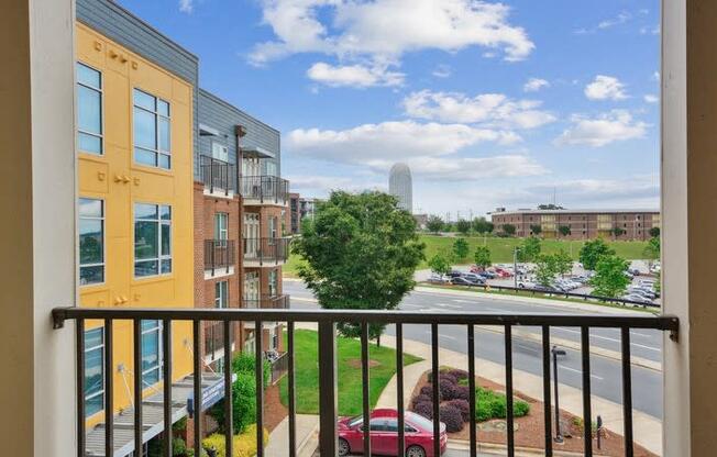 Balcony at Link Apartments® Brookstown, Winston Salem