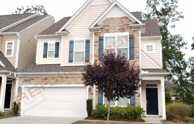 Beautiful 5 Bedroom End Unit Townhouse with 1st Floor Guest Suite and 3rd Floor Loft or 5th Bedroom with Full Bathroom and EV Charger in Garage in Overlook @ Amberly, Cary, Available September 5th!