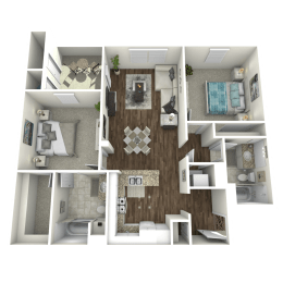 2 beds, 2 baths, 972 sqft, $2,936