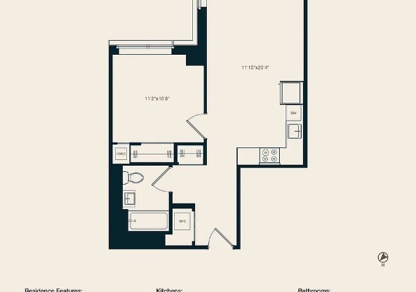 1 bed, 1 bath, $4,745, Unit 17F