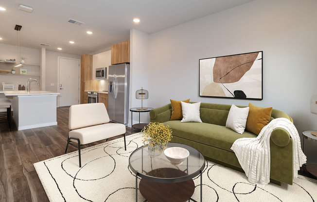 Living Room with Hard Surface Flooring