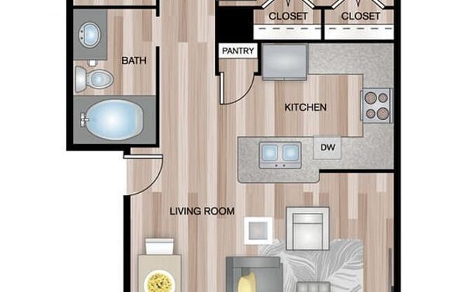 1 bed, 1 bath, 756 sqft, $1,125, Unit 213