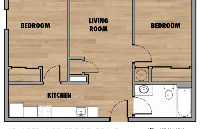 2 beds, 1 bath, 610 sqft, $1,725, Unit 806