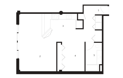 Studio, 1 bath, 700 sqft, $1,295