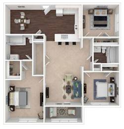 3 beds, 2 baths, 1,443 sqft, $1,310