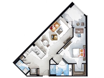 1 bed, 1 bath, 751 sqft, $1,475