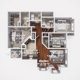 3 beds, 2 baths, 1,445 sqft, $2,188