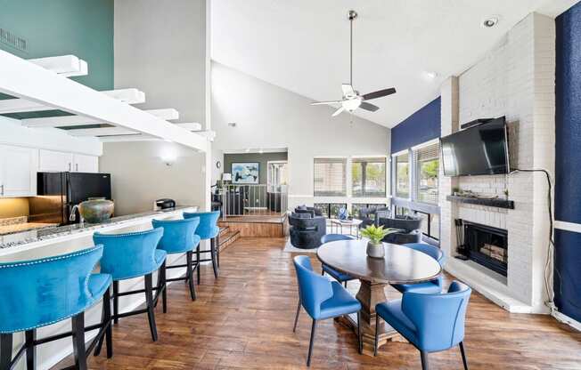 Clubhouse Interior at Polaris Apartment Homes in Irving, Texas, TX