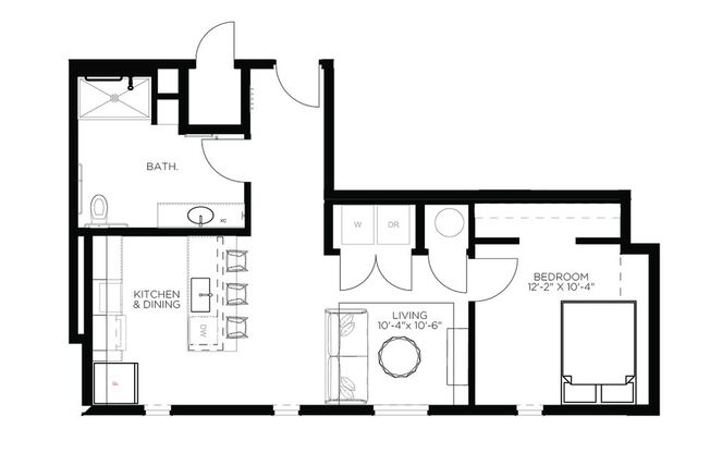 1 bed, 1 bath, 701 sqft, $1,195, Unit 3220