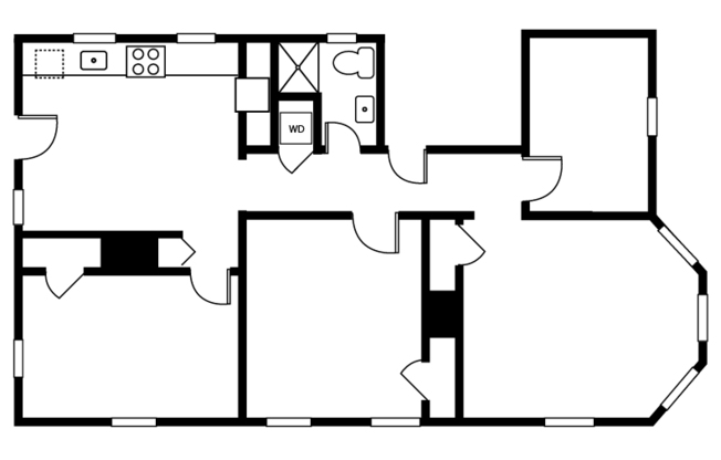 3 beds, 1 bath, 873 sqft, $3,400, Unit 8-02