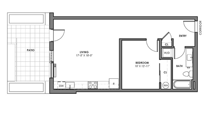 1 bed, 1 bath, 548 sqft, $1,750, Unit 103