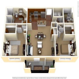 2 beds, 2 baths, 1,500 sqft, $2,721