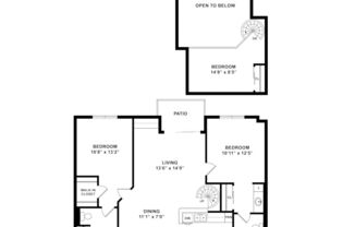 2 beds, 2 baths, 1,105 sqft, $3,411