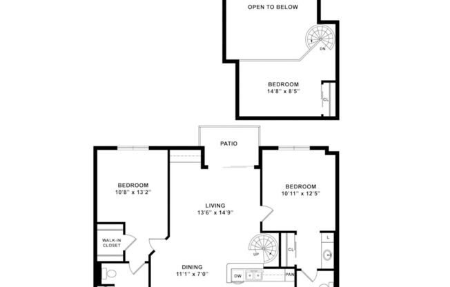 2 beds, 2 baths, 1,105 sqft, $3,411