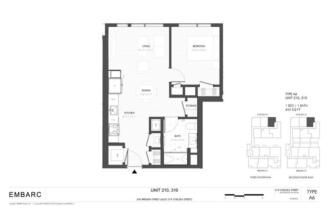 1 bed, 1 bath, 660 sqft, $2,725, Unit Unit 210