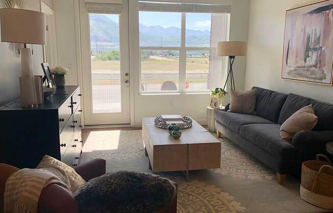 Large Windows & View at Veranda Apartments, Draper, 84020