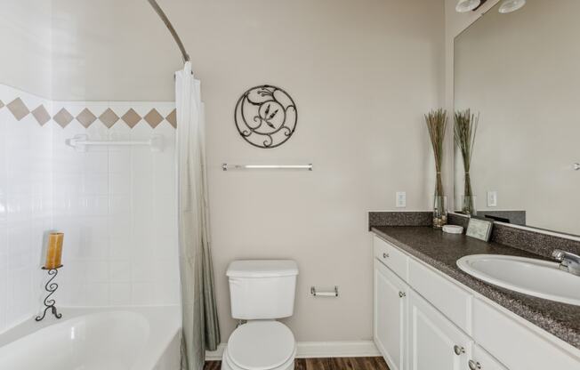 a bathroom with a shower toilet and sink and a bath tub