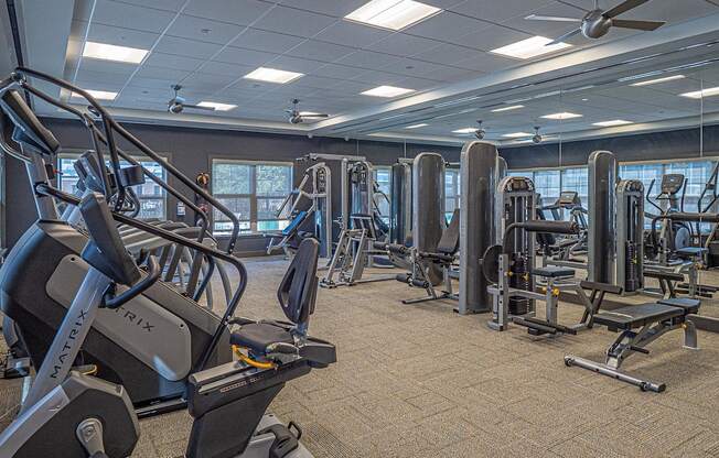 Fitness Center With Modern Equipment at Heritage Court, New Jersey, 08628