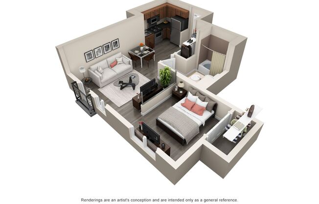 1 bed, 1 bath, 415 sqft, $1,499, Unit 609