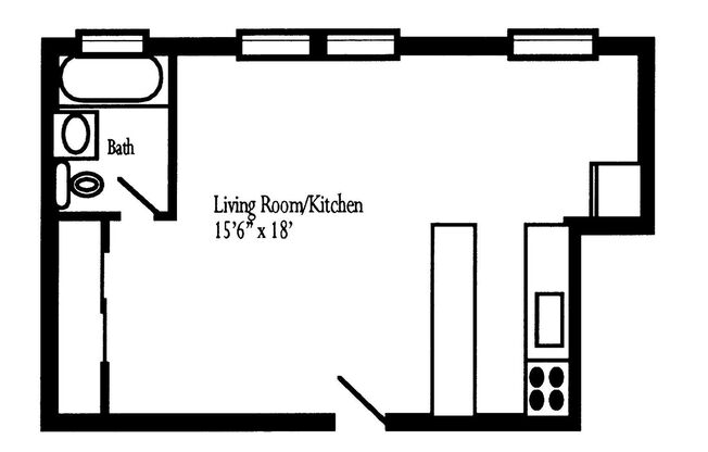 Studio, 1 bath, 300 sqft, $1,175, Unit 5959-603